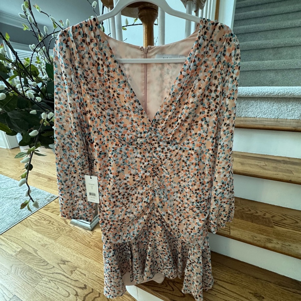Ali & Jay -Dropped waist/ Point Dume Mini Dress with Ruffle Hem - New with Tags